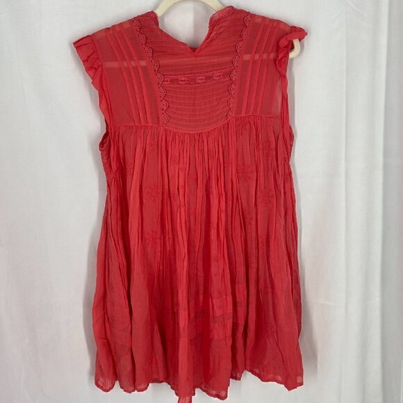 Free People Nobody Like You Babydoll Minidress Coral Size XS - Picture 10 of 10